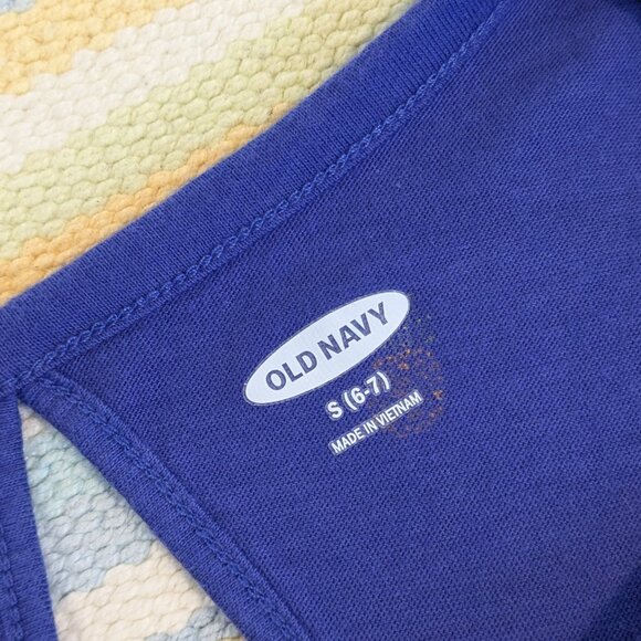 Old Navy Blue Knit Pineapple 🍍 Print Dress Small 6/7 - Picture 3 of 5